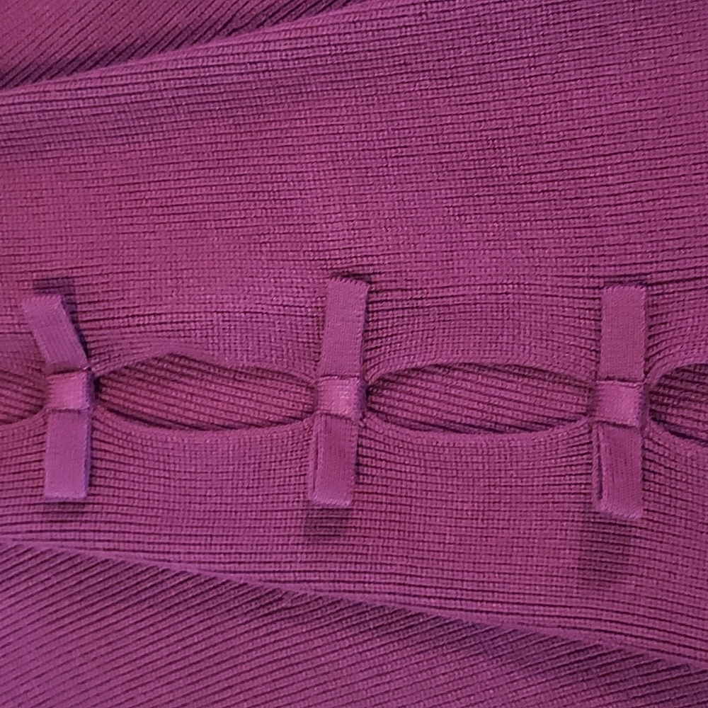 Faith & Zoe NWT Balletcore Coquette Cottagecore Girlhoodcore Twee Bow Sweater L - Picture 5 of 7